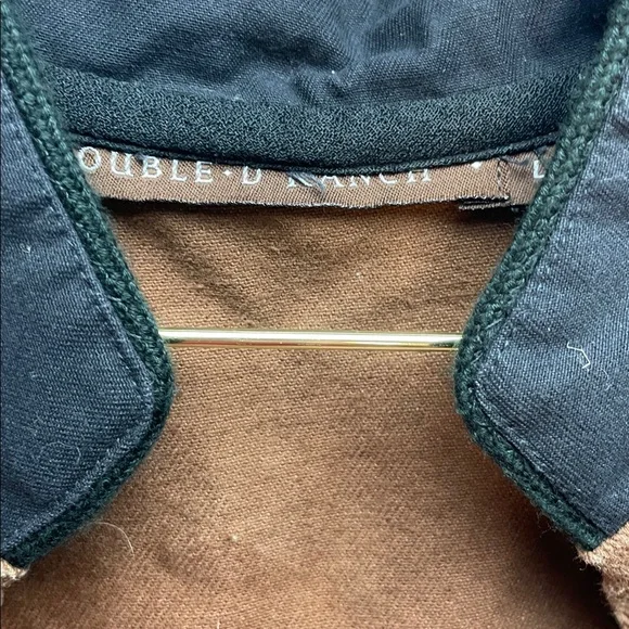 Double D Ranch Vintage Canvas Western Printed Open Front Vest - Picture 3 of 6